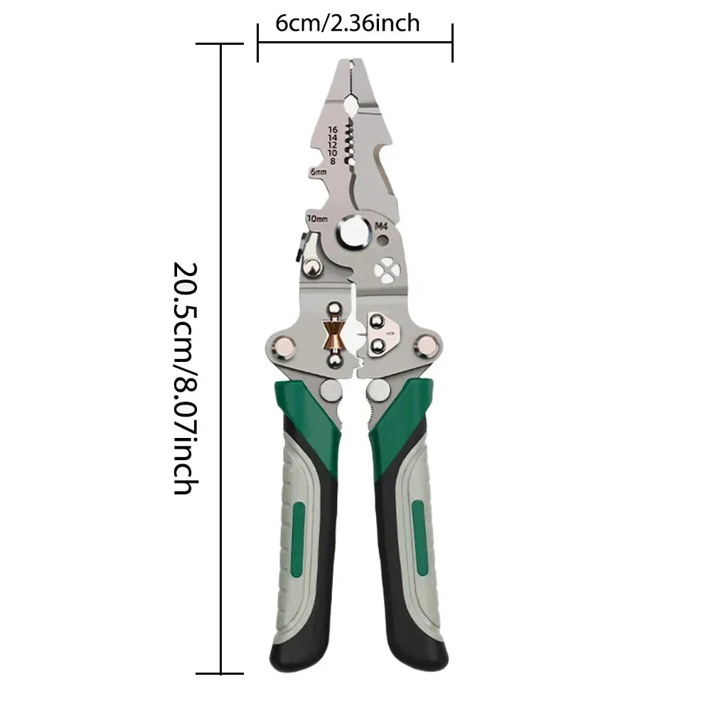 Foldable Wire Stripper Multifunctional Wire Stripper Wire Stripping Pliers Crimper Wire Crimping Tool for Electricians Home DIY