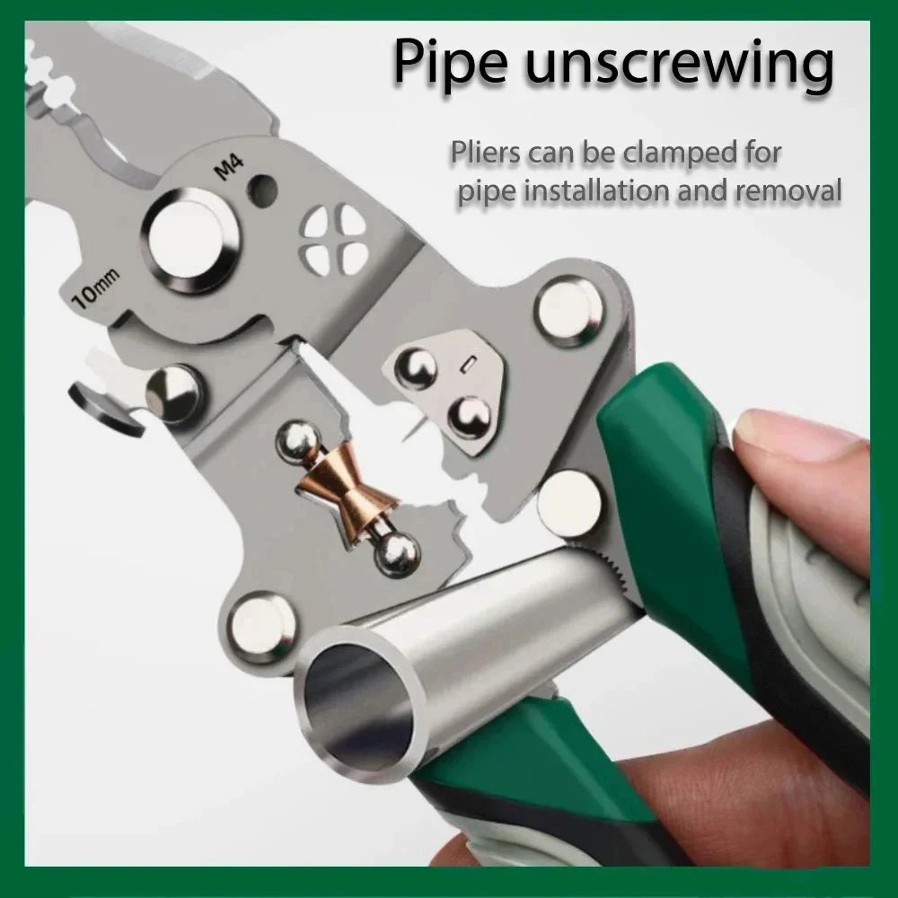 Foldable Wire Stripper Multifunctional Wire Stripper Wire Stripping Pliers Crimper Wire Crimping Tool for Electricians Home DIY